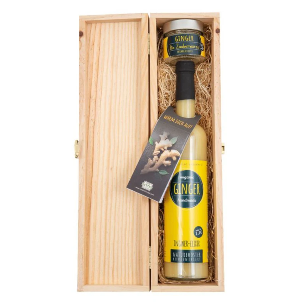 Geschenkidee BIO Elixir Ginger 500 ml & BIO Zauberwürze Ginger