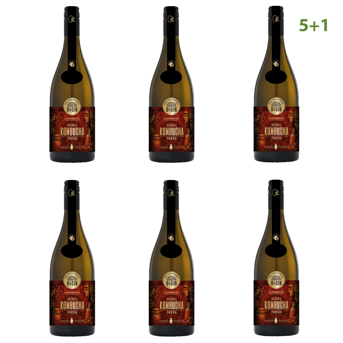 Organic Fresh Kombucha Solo-pur | 5+1 gratis